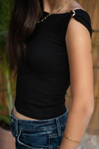 Knotted Shoulder Tee