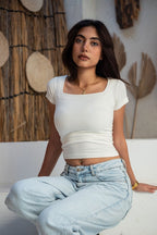 Square Neck Short Sleeve