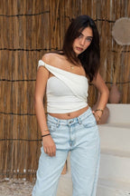 Asymmetrical Wrap Top